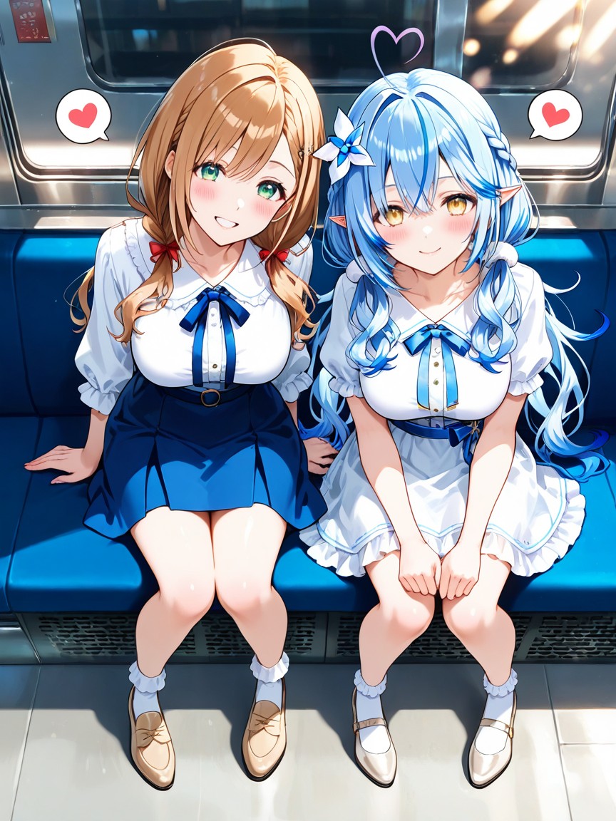 Morning, White Blouse With Peter Pan Collar, From Above Hentai AI Porn