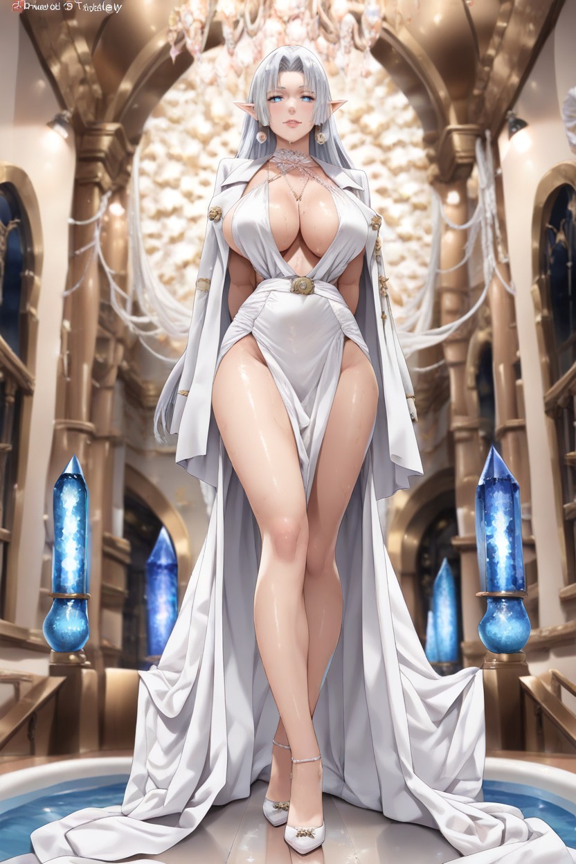 Sexy Feminine Pose, Shapely, Soft Lips Hentai AI Porn