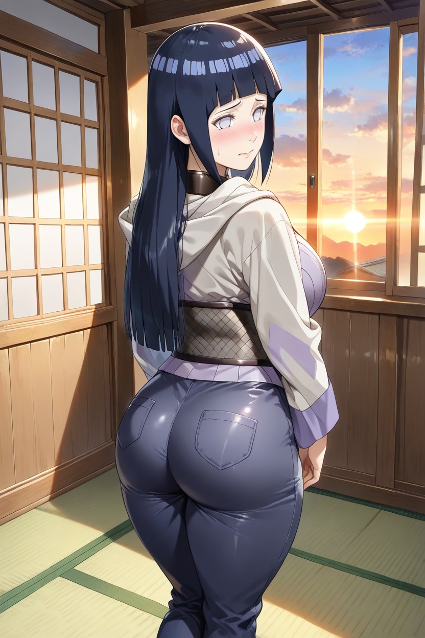 Nervous Expression, Medium Ass, Low Angle Hentai AI Porn