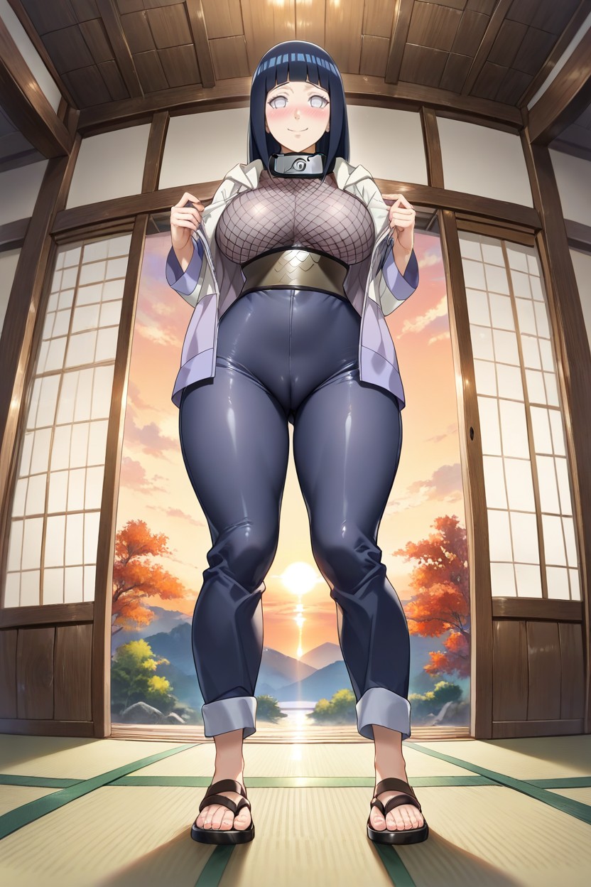 Front View, Massive Breast, Form Fitting Clothes Hentai AI Porn
