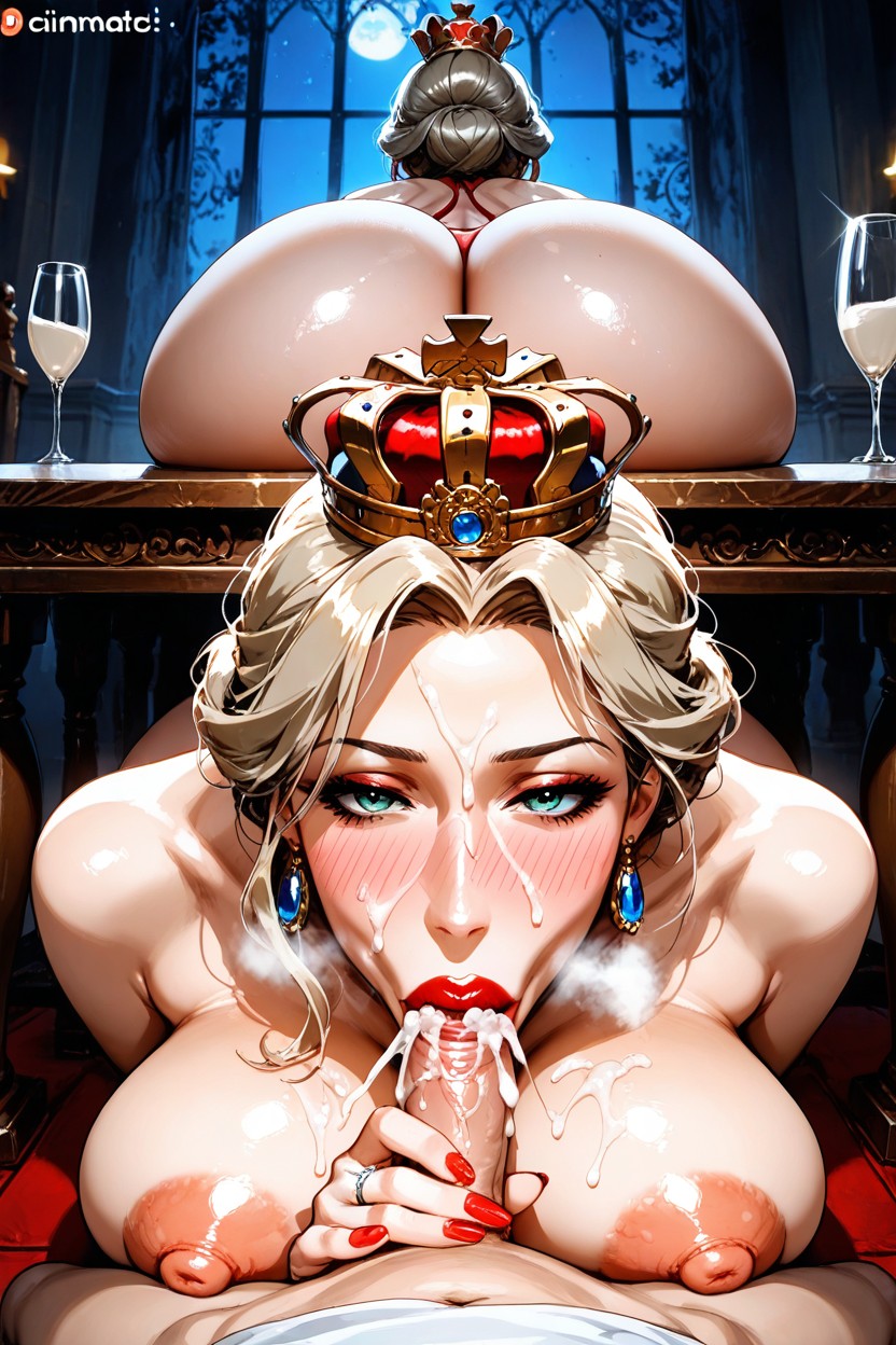 Sitting Down, Small, Looking At Viewer Hentai AI Porn
