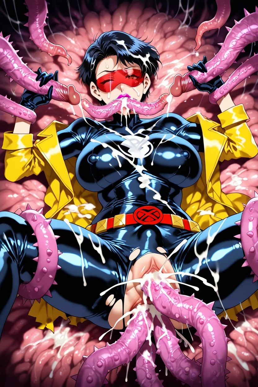 Very Ugly Grotesc Tentacles, On Back, Extreme Cum Play Hentai AI Porn