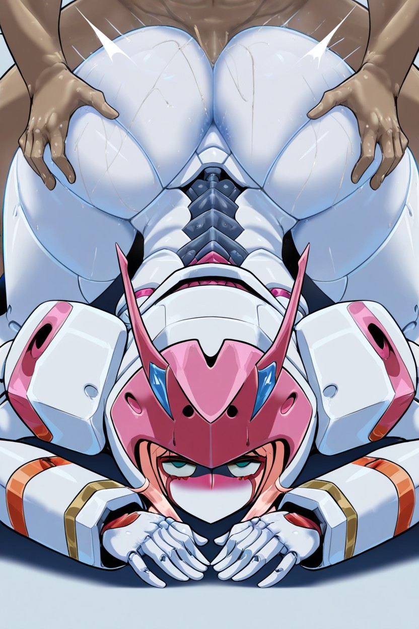 Pink And White Base Color, From Female Above, Twin Head Antenna Hentai AI Porn