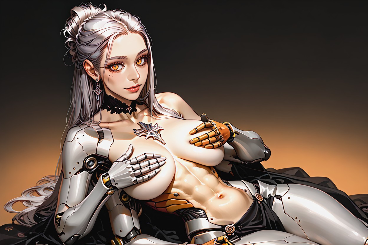 Robot Armor, Wind In Hair, Shaggy Hair Hentai AI Porn