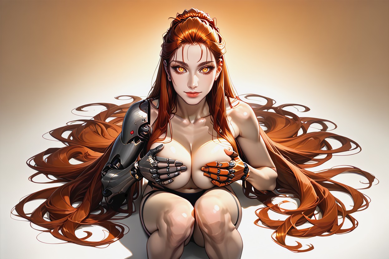 Perfect Proportions, Long Length, Messy Bun Hentai AI Porn