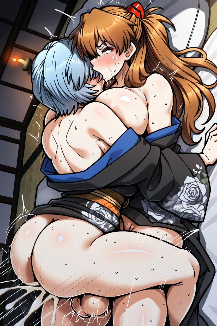 Ayanami Rei, Large Breasts, Motion Lines Hentai AI Porn