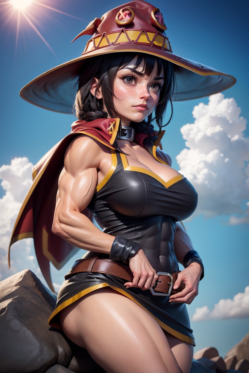 Muscular Female, Nude, Sunshine Hentai AI Porn