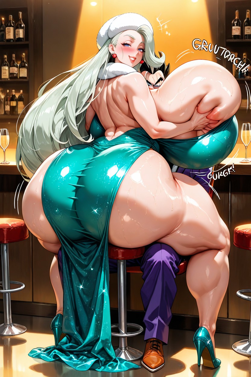 Extremely Tight On The Buttocks, Bangs, Voluptuous Milf Hentai AI Porn
