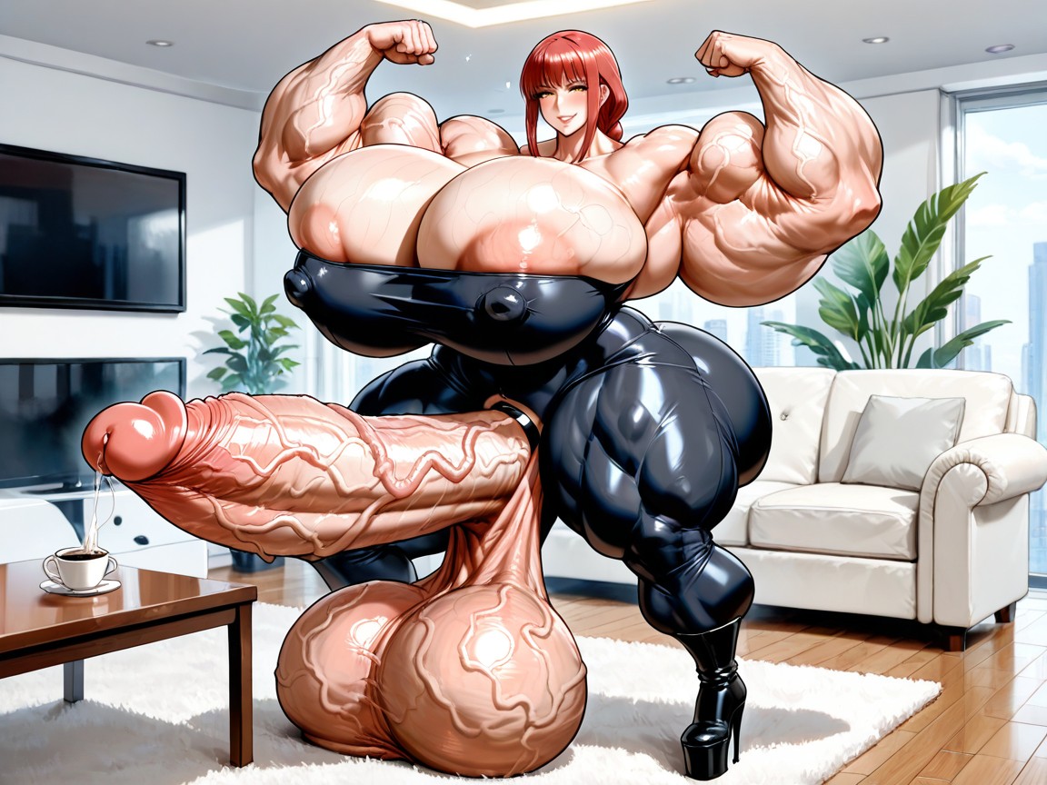 Penis Thicker Than Legs, Hyper Long Penis, Hyper Gigantic Veiny Penis Hentai AI Porn