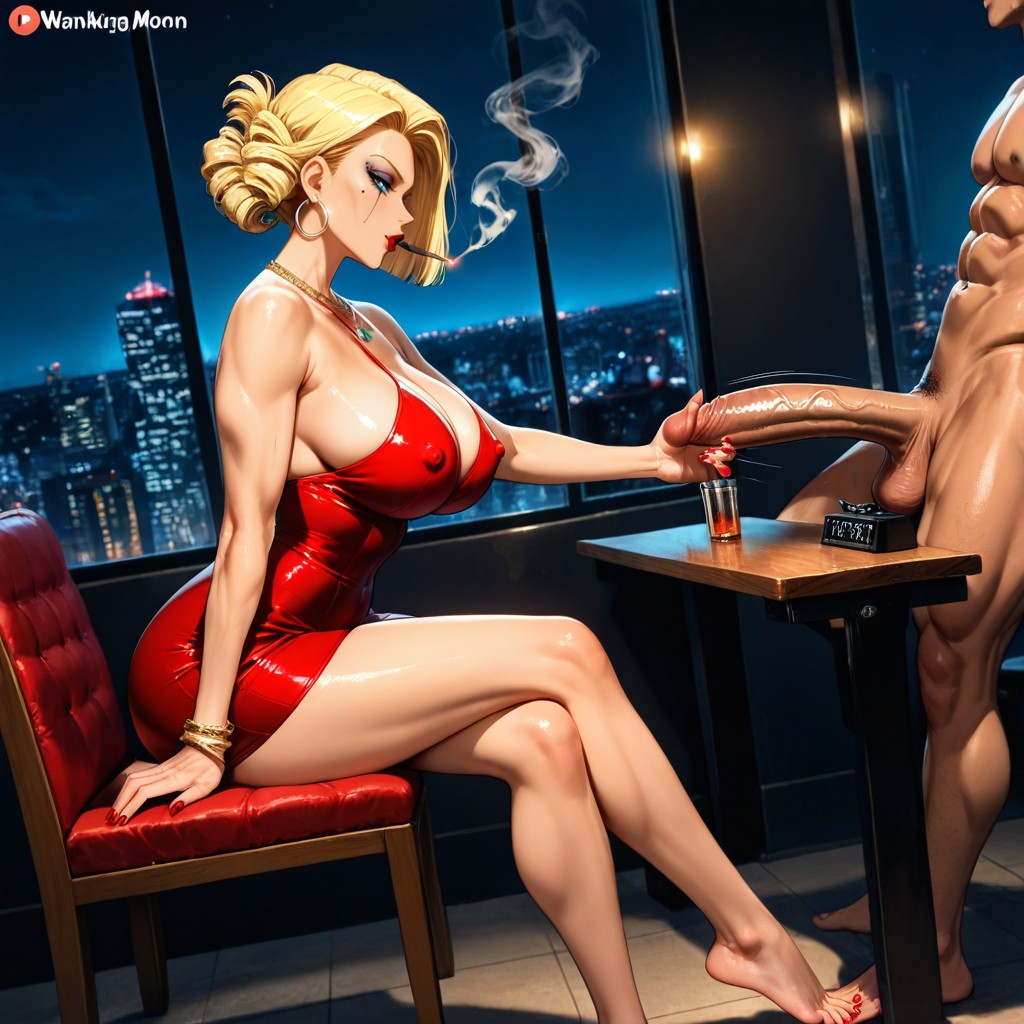 Bedroom, Gigantic, Erect Nipples Hentai AI Porn