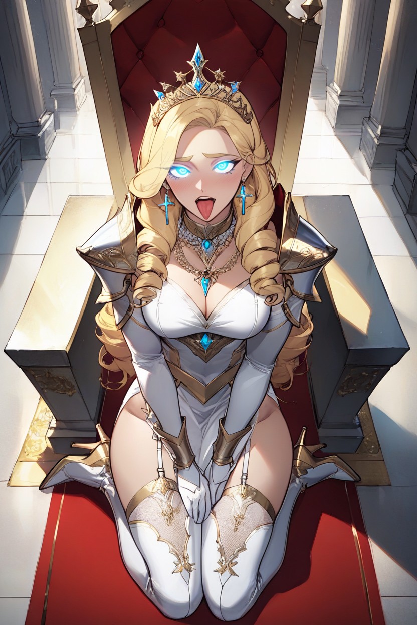 18+, Gold Tiara On Her Head, No Panties Hentai AI Porn