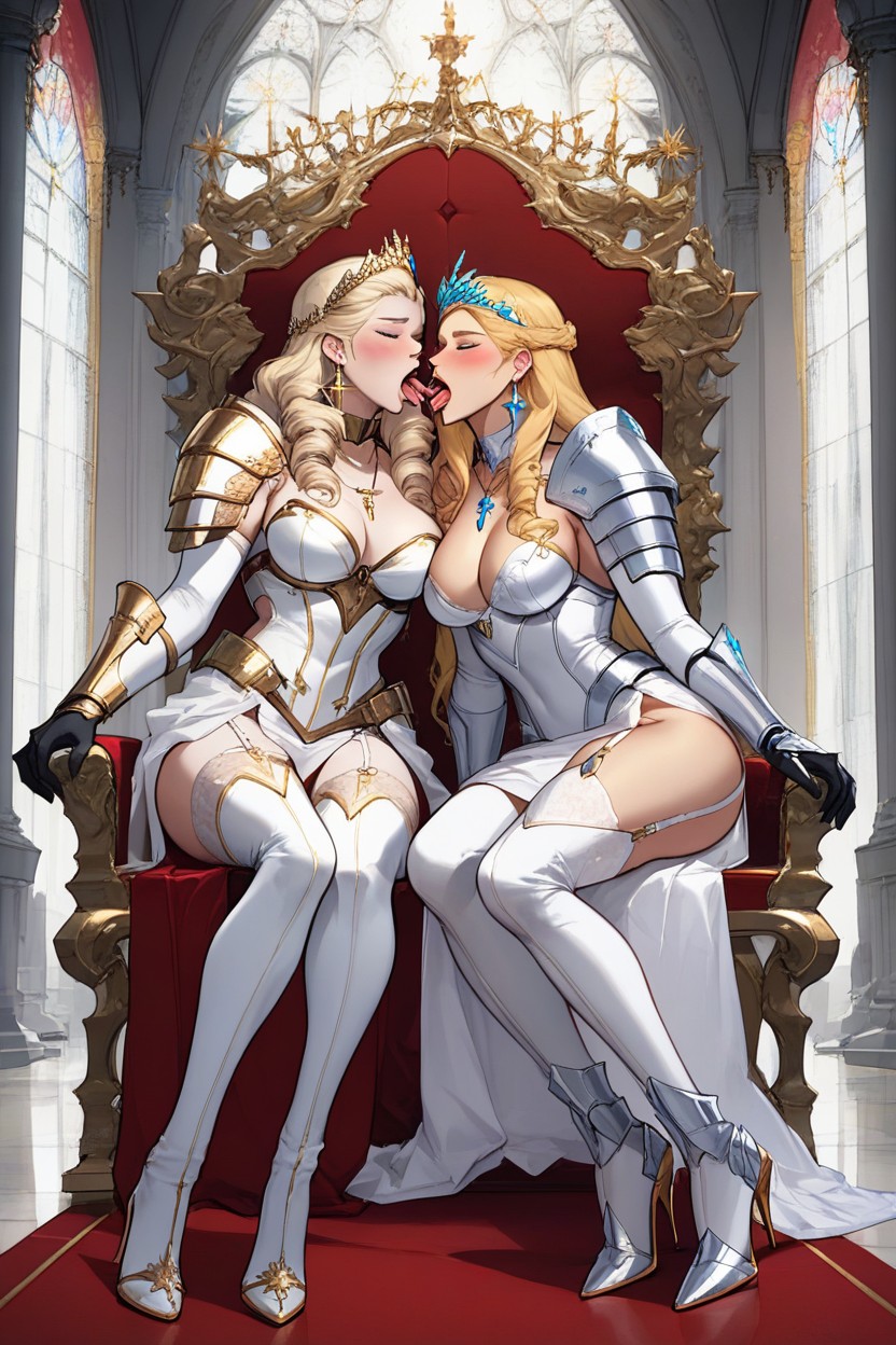 Looking At Viewer, Looking At The Viewer, Sexy Armor Skirt Hentai AI Porn