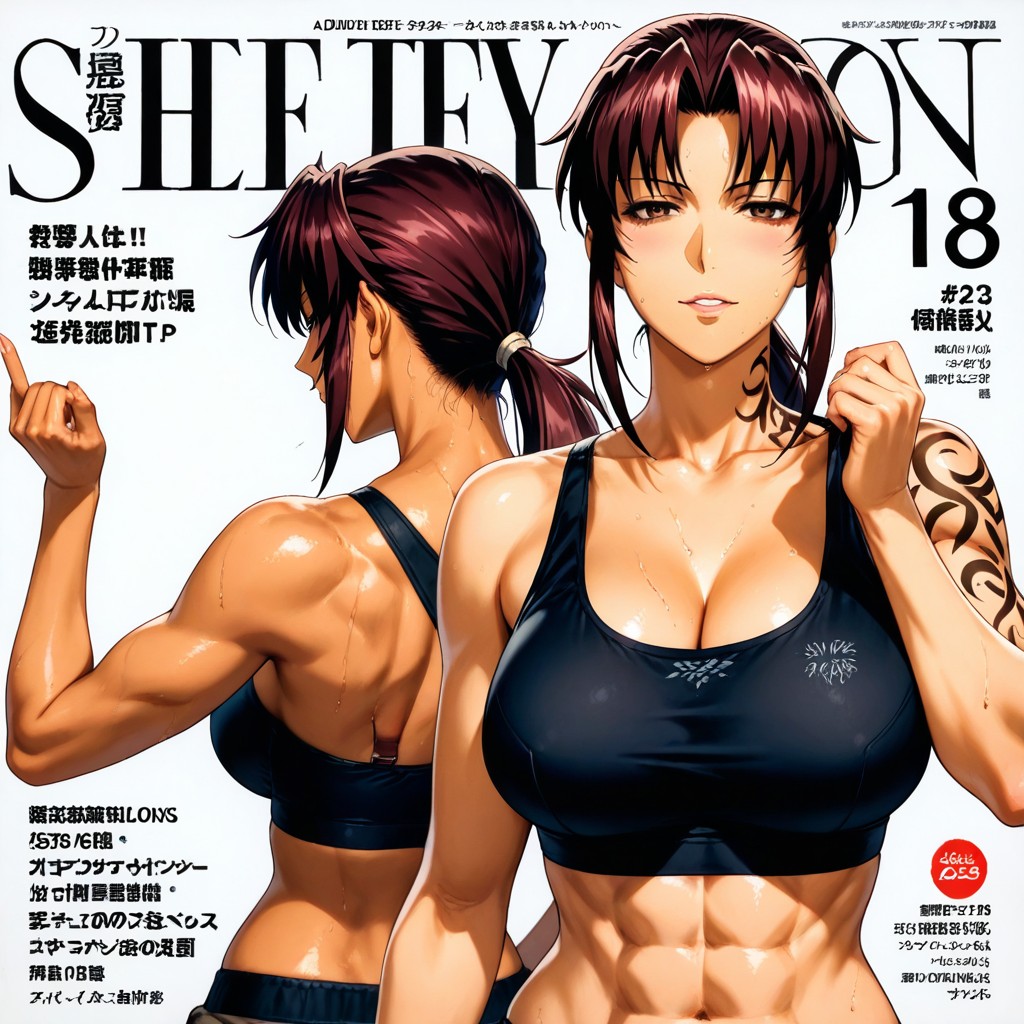 Fit, Medium Breast, Sport Bra Black Hentai AI Porn