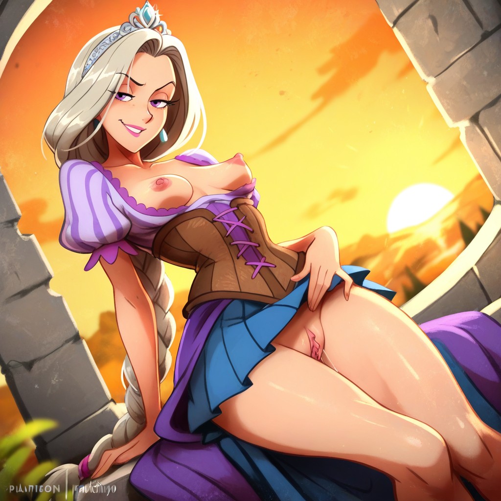 Side View, Purple Eyes, Dynamic Angle Hentai AI Porn