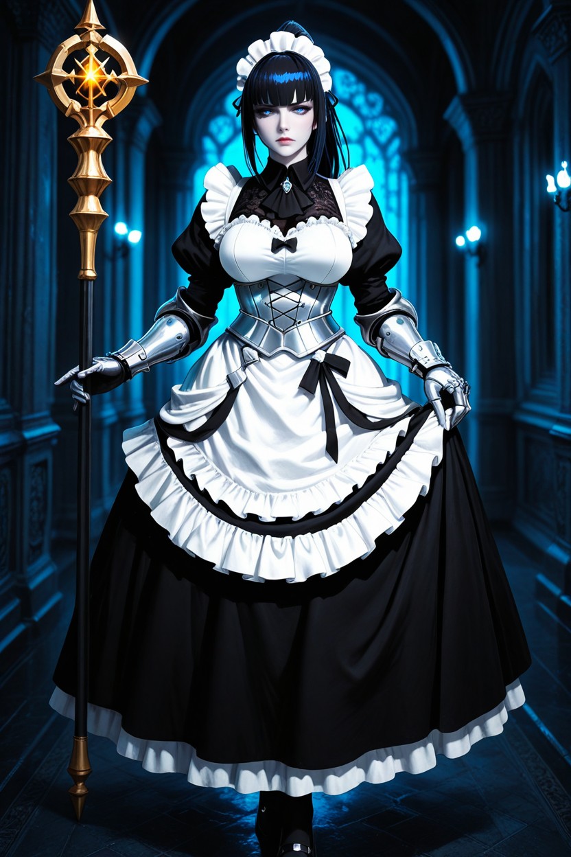 Golden Staff Plated In Silver, Chandeliers, Adult Woman Hentai IA