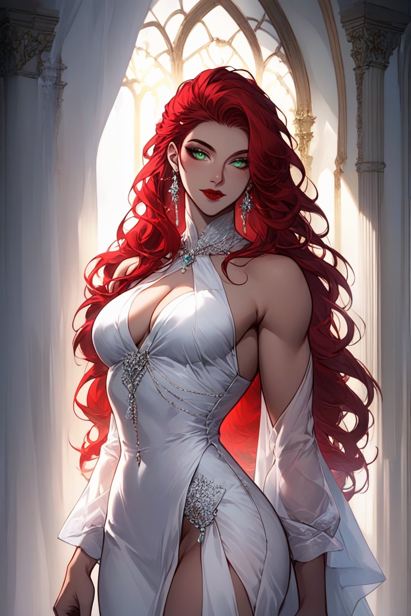 Feminine Silhouette With Wide Well-defined Hips, Intricate Eye Reflections, Long Legs Hentai AI Porn