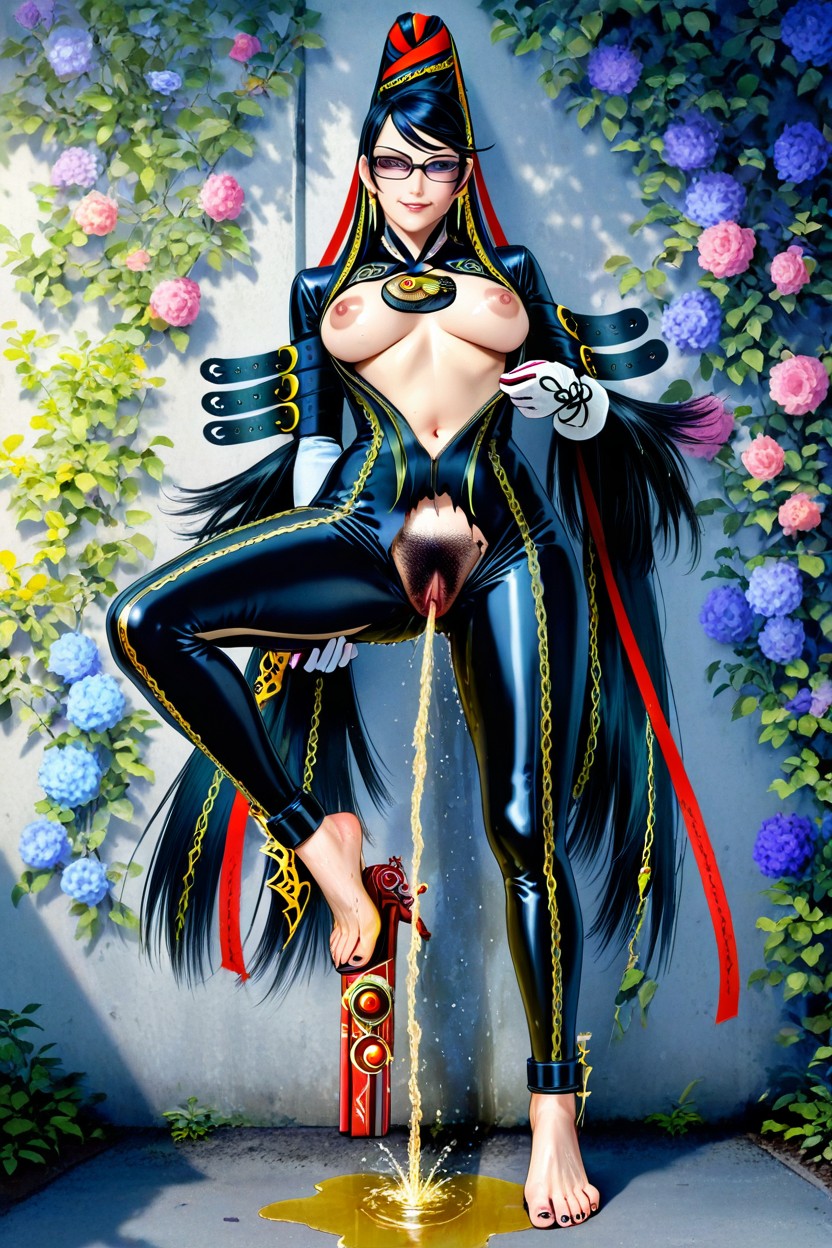 Excessive Pee Everywhere, Smug Expression, Pissing Hentai AI Porn