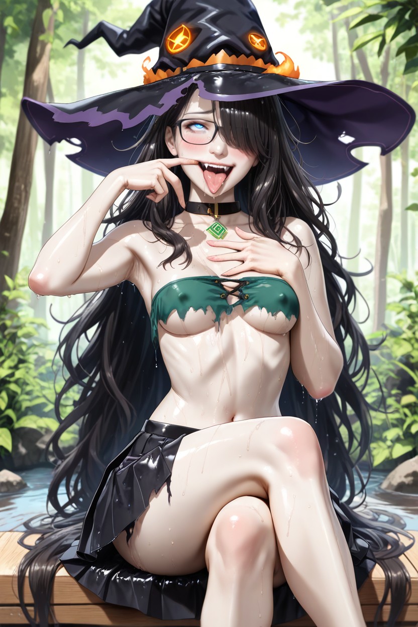 Wide Open Mouth, Blue Eyes, Realistic Anatomy Porno IA Hentai