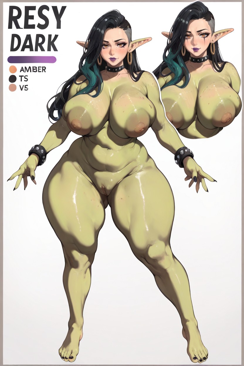 Uncensored, Thick Black Eyeliner, Pert Nose Porno IA Hentai