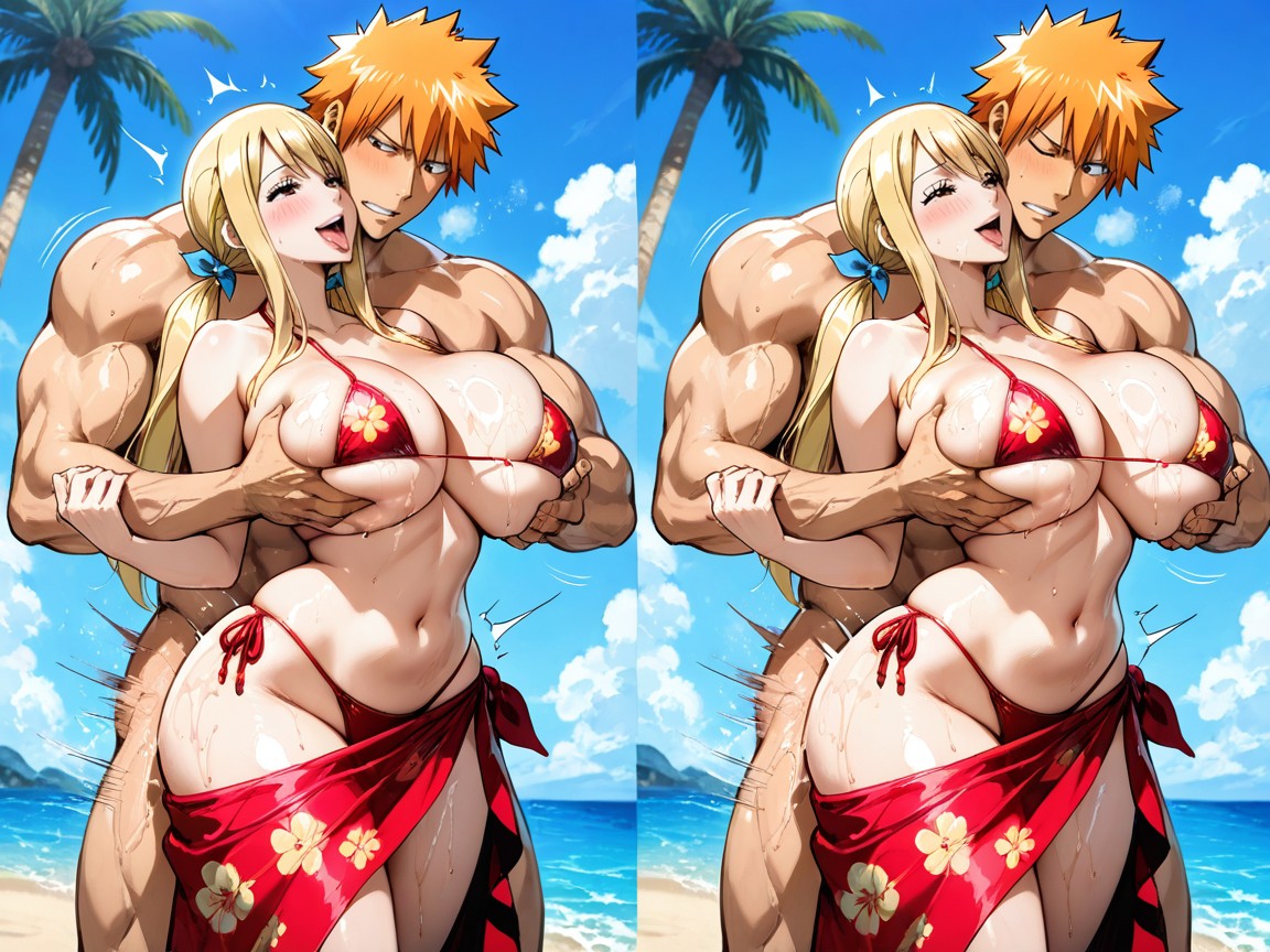 Duo, Ichigo Has A Huge Hyper Gigantic Massive Veiny Penis, Poitrine Moyenne Porno IA Hentai