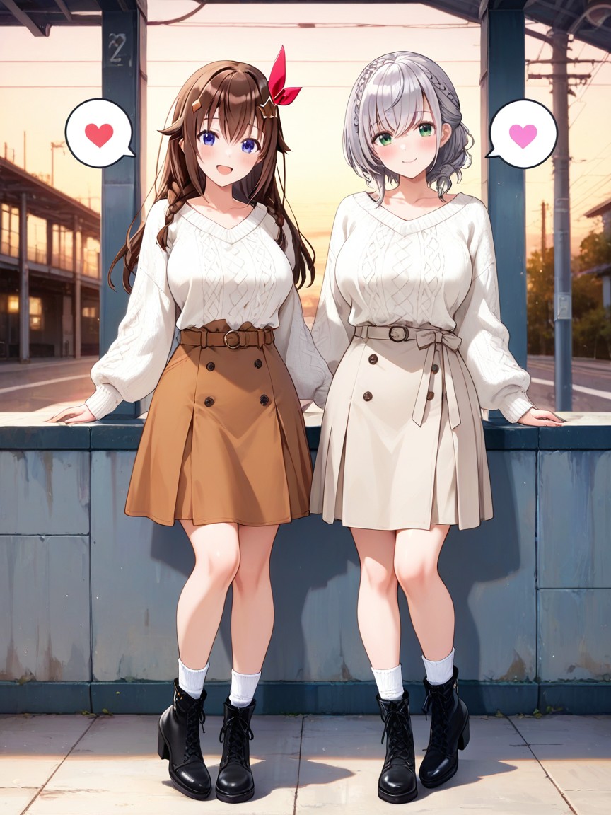 Girls In Frame, Open Eyes, Evening AI黃漫