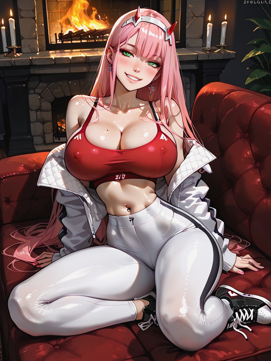 Green Eyes, Side Boob, Arching Her Back Porno IA Hentai