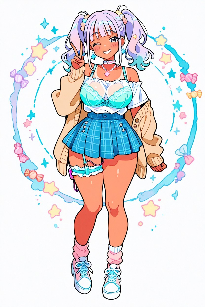 Pastel Hair Ties, Glowing Star Clips, Espiègle Porno IA Hentai