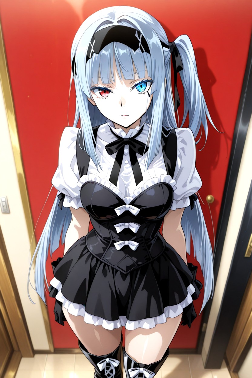 Blue Left Eye, Petit Cul, Black Gothic Dress Porno IA Hentai