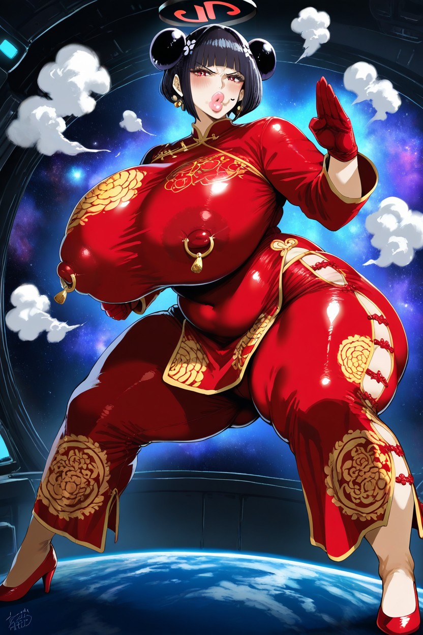 Embroidery Pants, Cheongsam, Nipple Ring Hentai IA