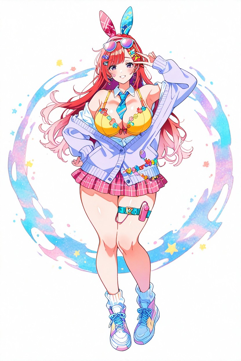 White Background, Gémissements, Pastel Purple Cardigan Porno IA Hentai