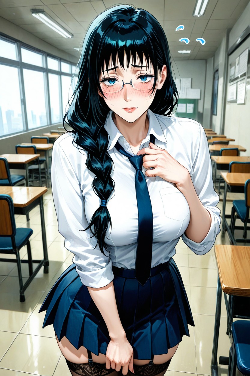 In Universe, Highly Detailed Face, Büro Hentai KI Porno
