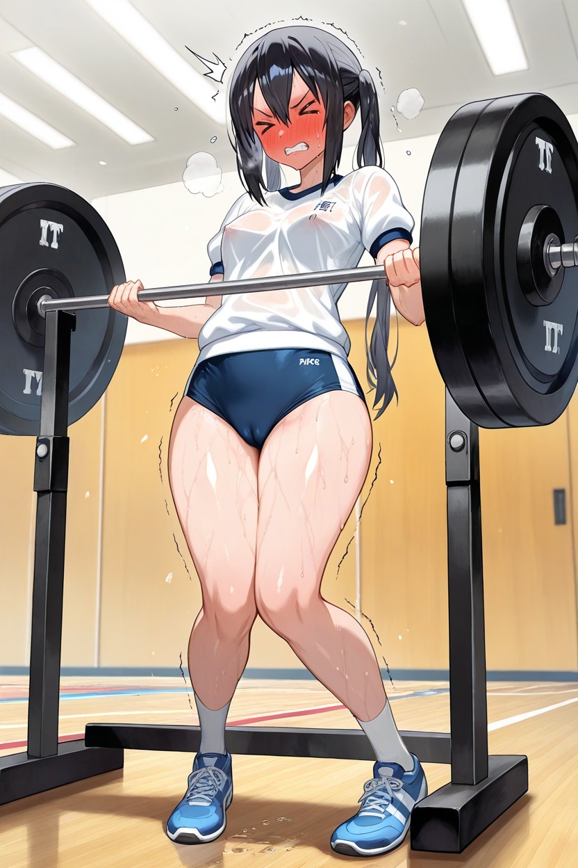 Sweaty Hair, 25+, Knees Together Feet Apart Porno IA Hentai