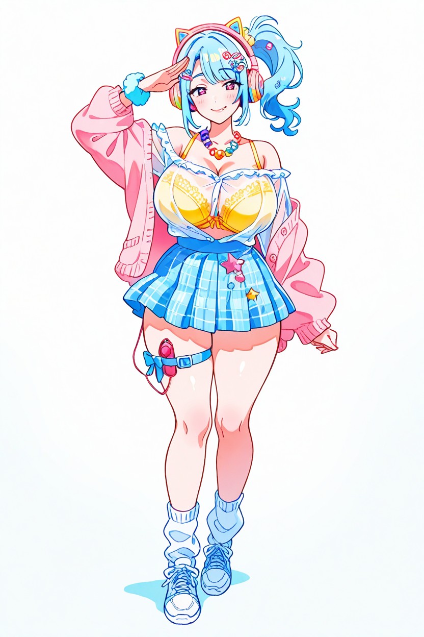Giant Saggy Breasts, Salute, Tie Hentai AI Porn