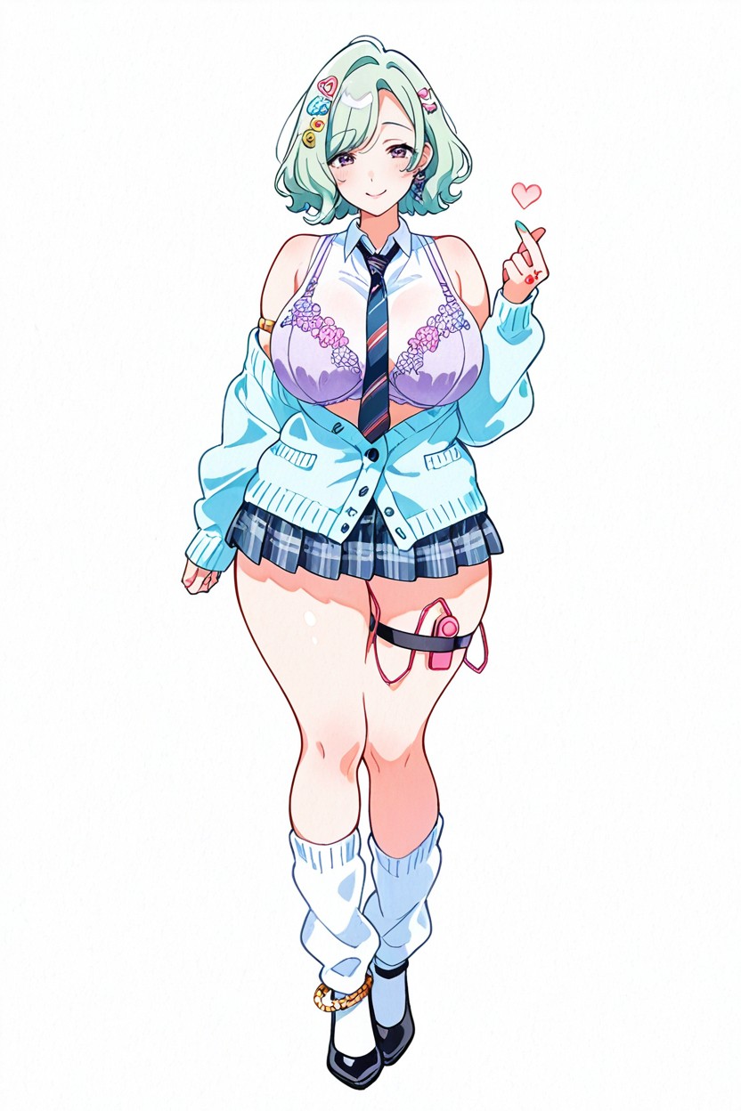 Looking At Viewer, Subtle Outlines, Short Length Hentai AI Porn