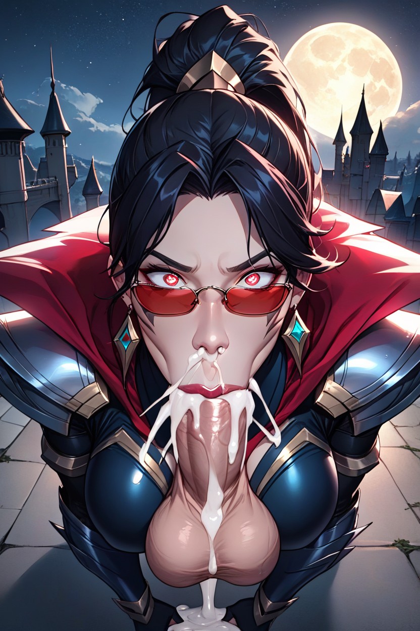 Thick Thighs, Extreme Deepthroat To Balls, Dick In Throat Hentai IA