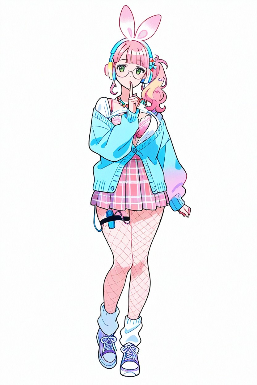 Layered Necklaces, Cuisses Épaisses, Bunny Ear Headband Porno IA Hentai