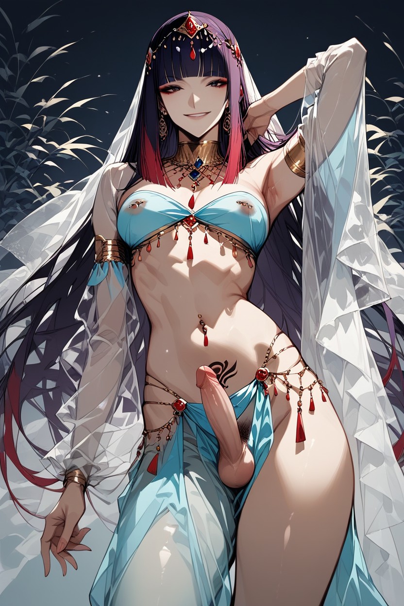 See-through Bandeau Bra, Tir À La Taille, Legs Apart Porno IA Hentai