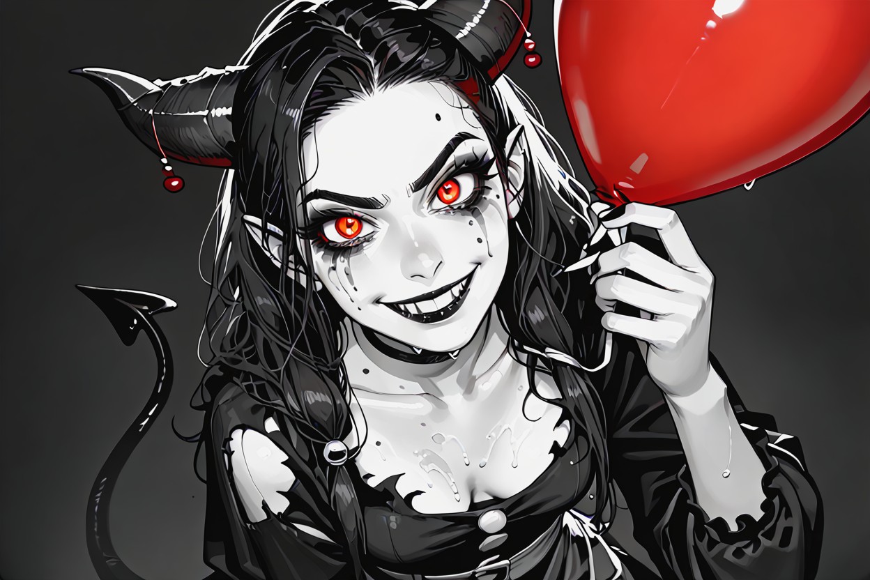 Clavícula, Demonic Tail, Breasts Hentai IA