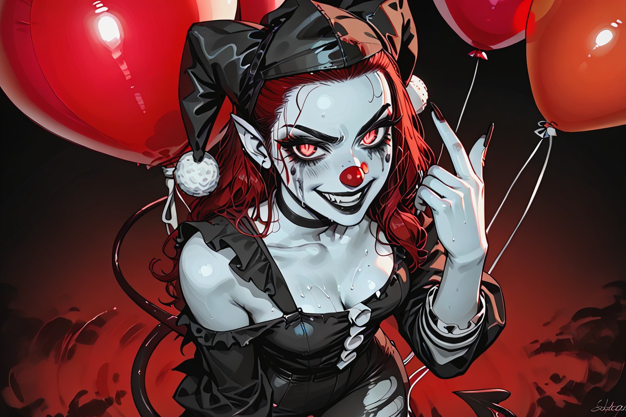 Rictus Diabolique, Cul Arrondi, Demonic Eyes Porno IA Hentai