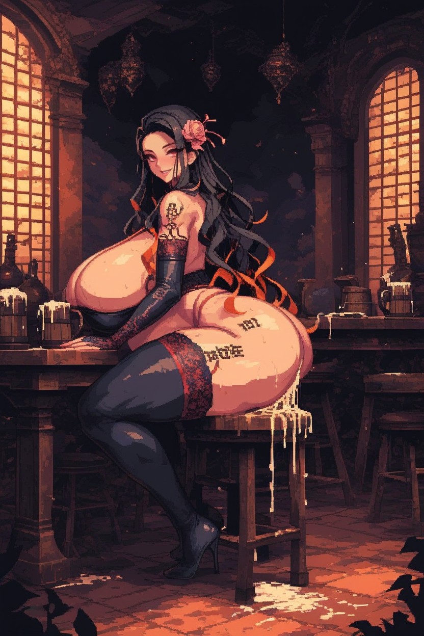 Vue De Côté, Curvy, Voluptuous Porno IA Hentai