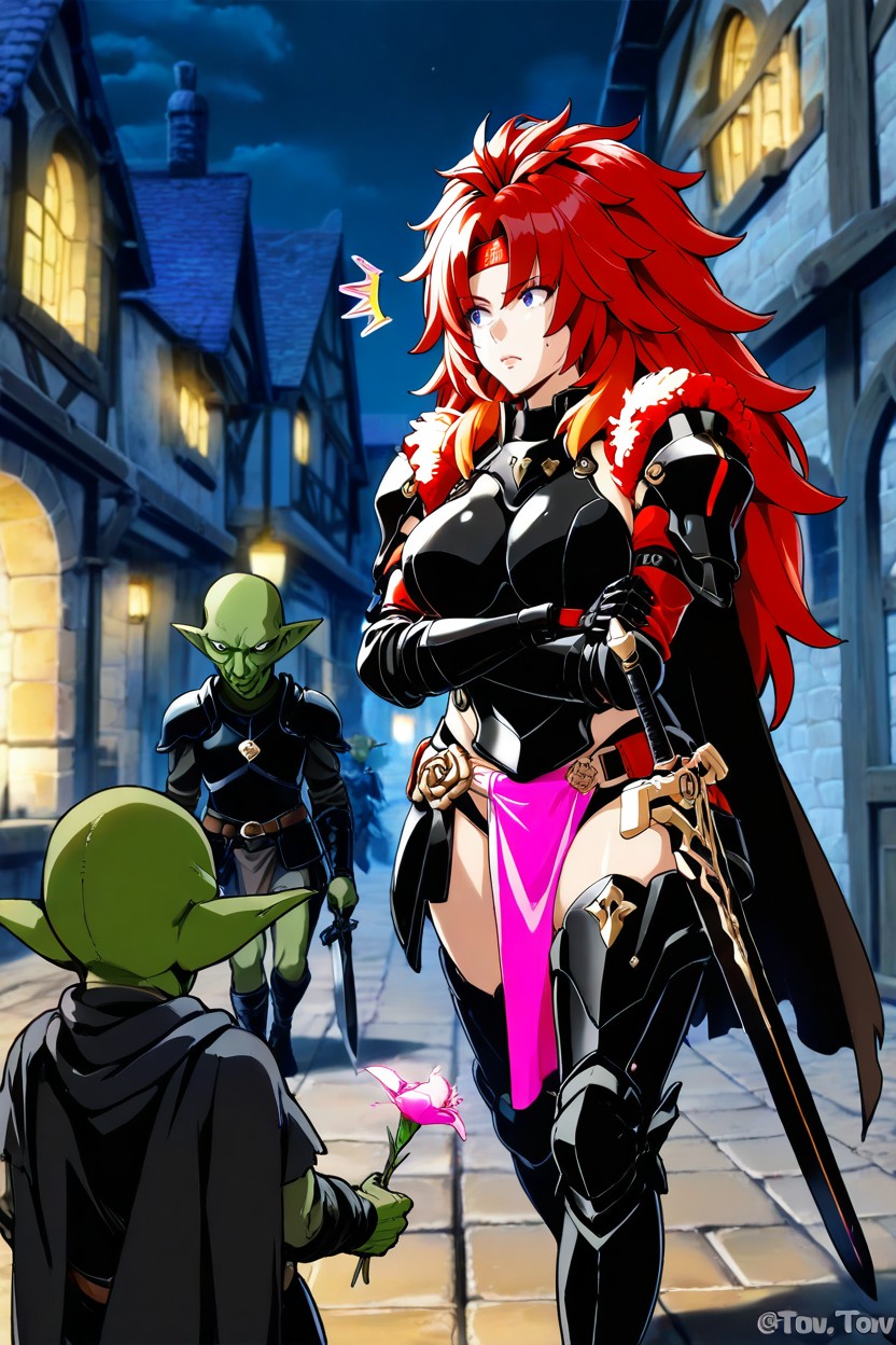 Night, Surprised Goblin Face, Outside Hentai IA