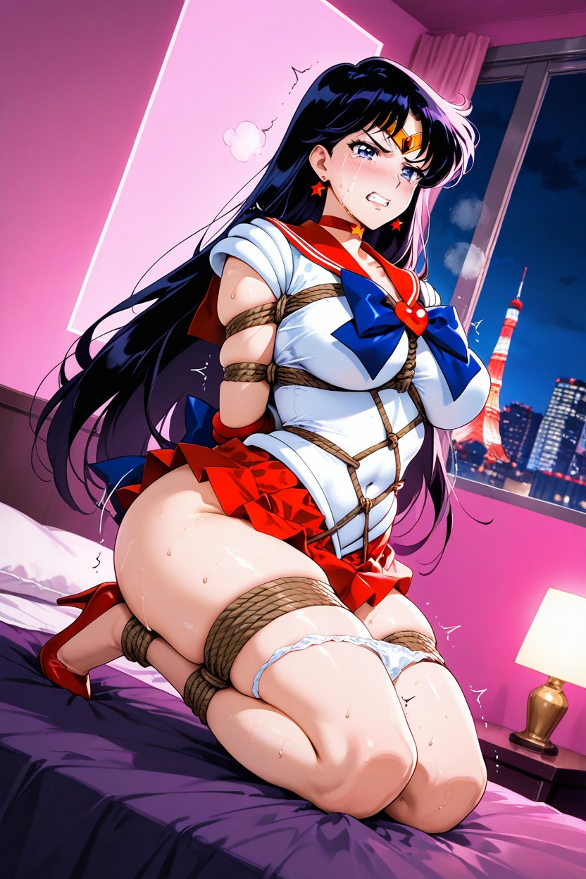 普通の胸, 怒り, 縛り ヘンタイAIポルノ