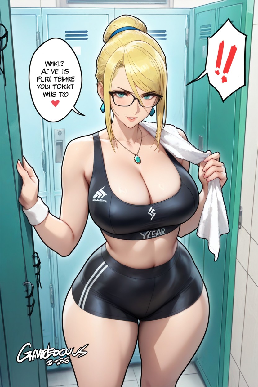 Black Sports Bra, Beautiful Milf, 发髻 AI黄漫
