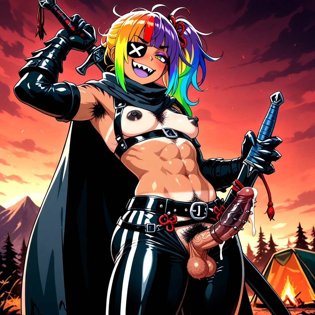 Barbed Bumpy Ridged Pierced Flared Sheath Knot Penis, Monster Limbs, Studded Cock Porno IA Hentai