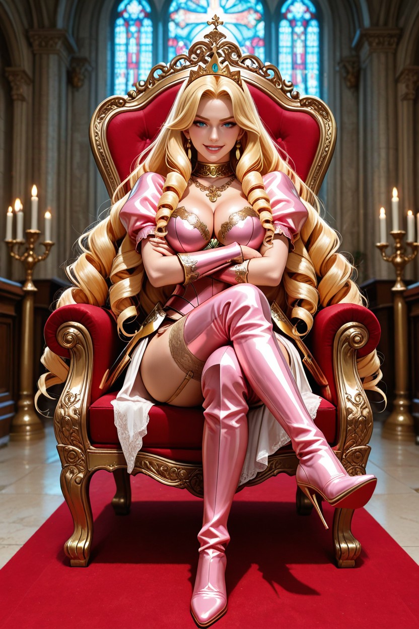 Medium Breast, フルボディ, Gold Tiara On Her Head ヘンタイAIポルノ