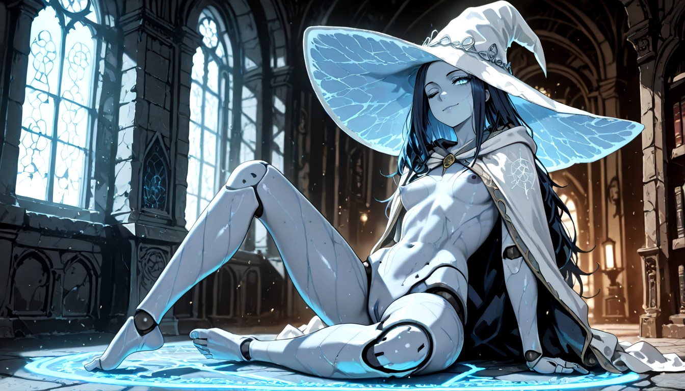 Rough And Worn Hard Blue Skin, Elden Ring's Ranni, Full View Of The Room Porno IA Hentai