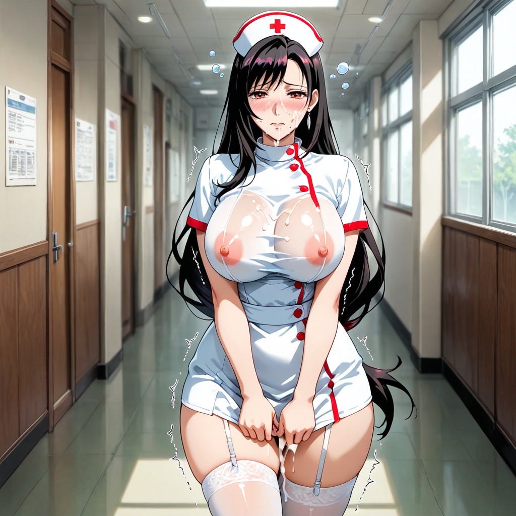 White Nurse Hat, Cums On Face, Walking And Trembling Porno IA Hentai