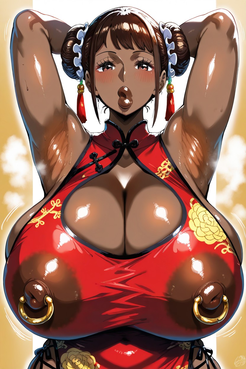 Nipple Outline, Areola Outline, Brown Skin AI黄漫