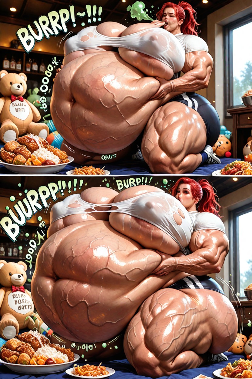 Muscle Expansion, Grabbing Breasts, Extremely Muscular Hentai IA