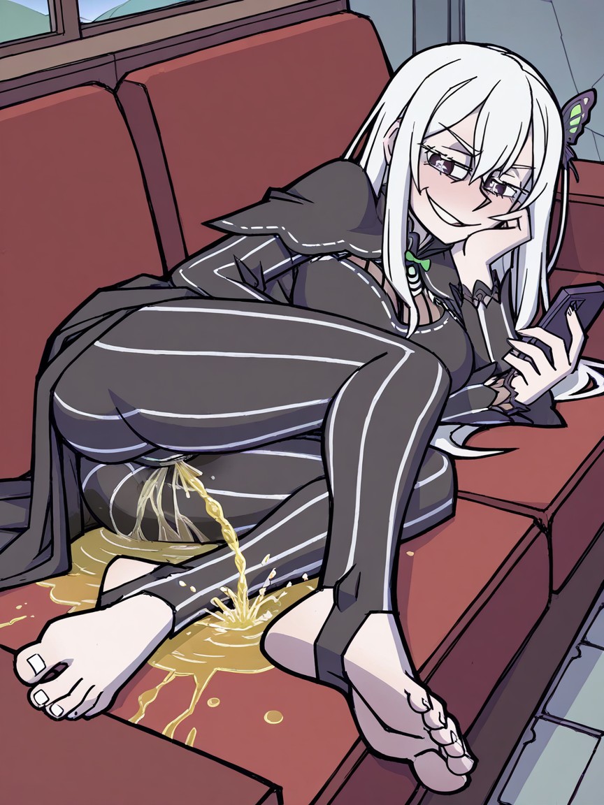 White Toenails, Female, Excessive Peeing Hentai IA